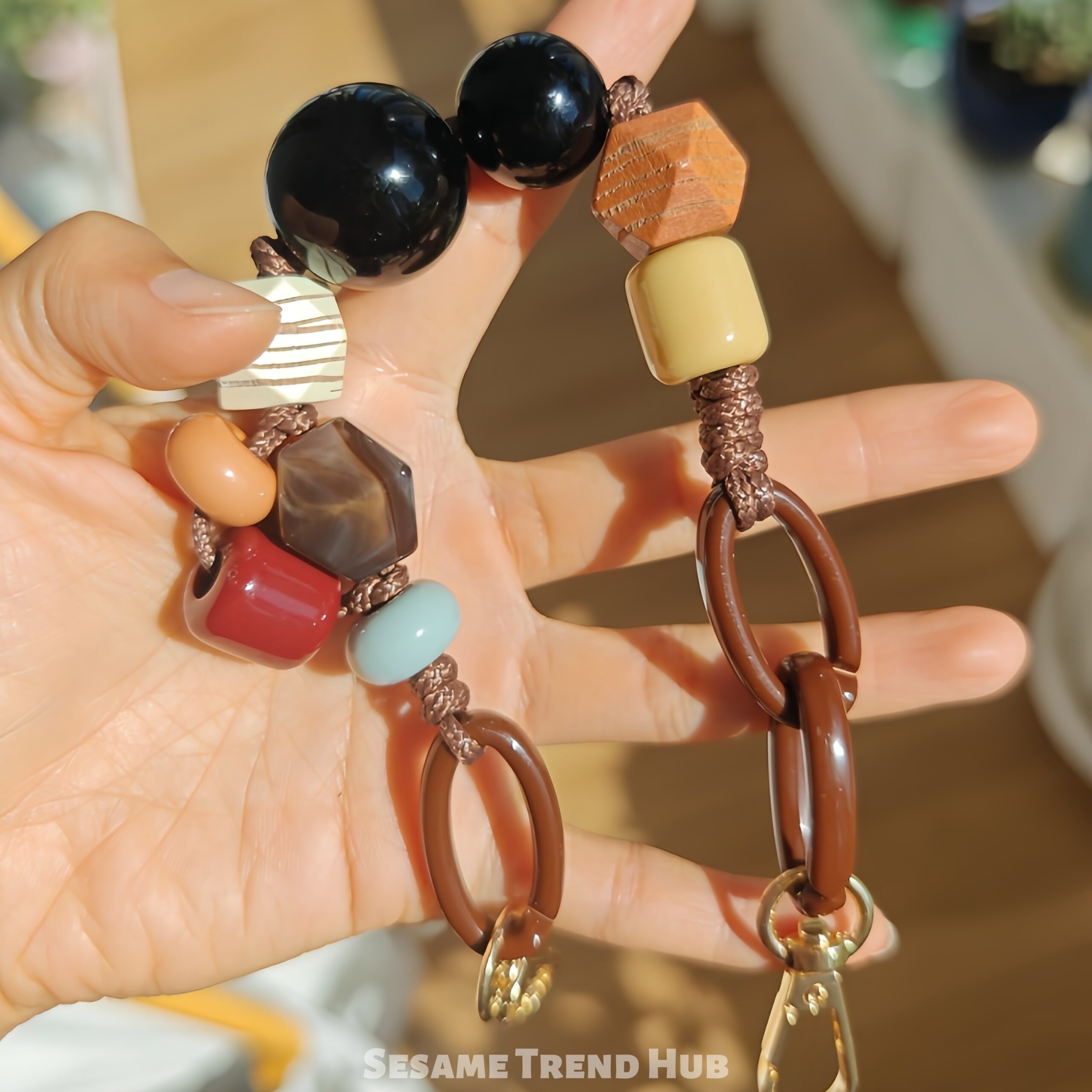 🍫 Cocoa Daydream · Geometry Art Phone Strap