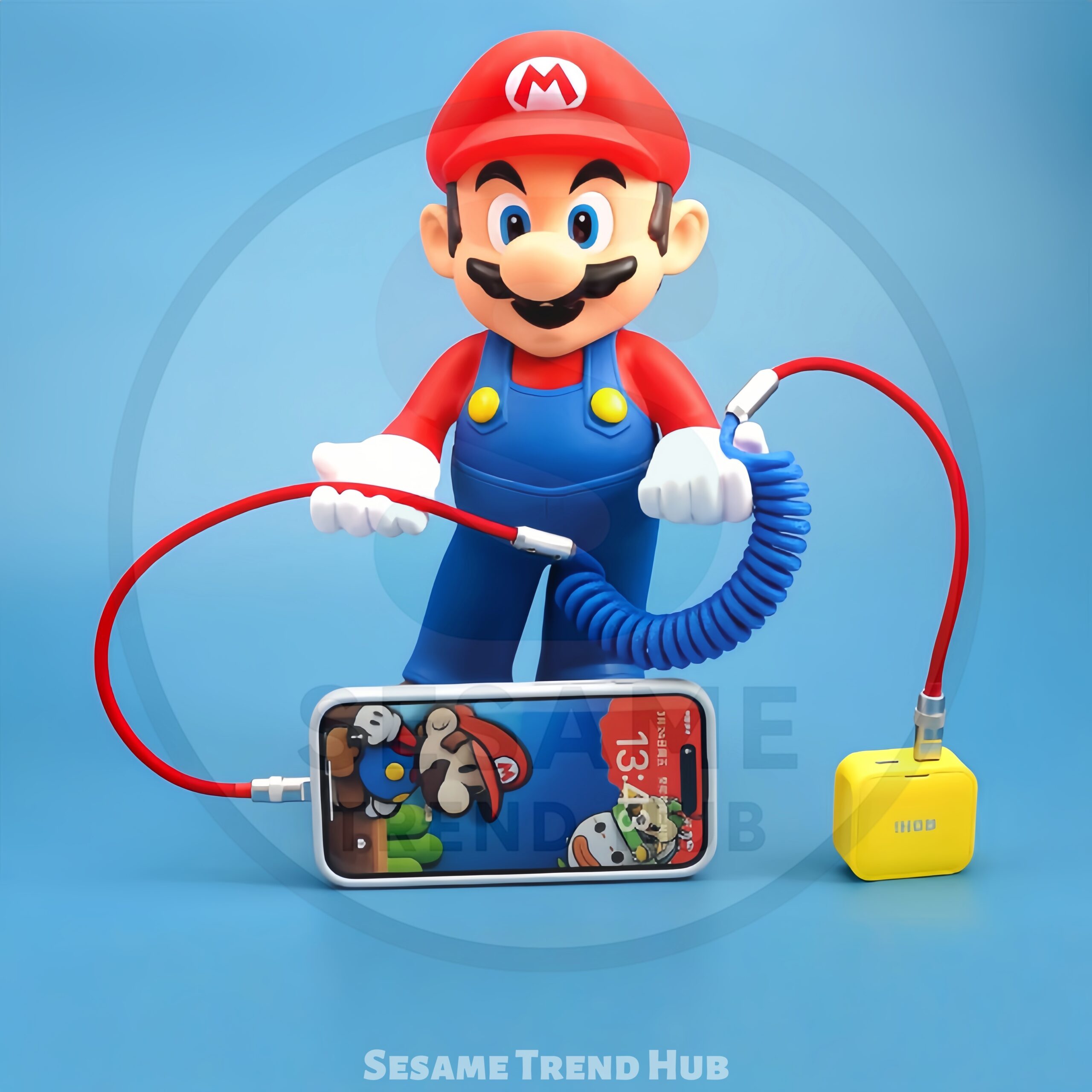 Retractable Cable with Dual-Color Nylon Braid