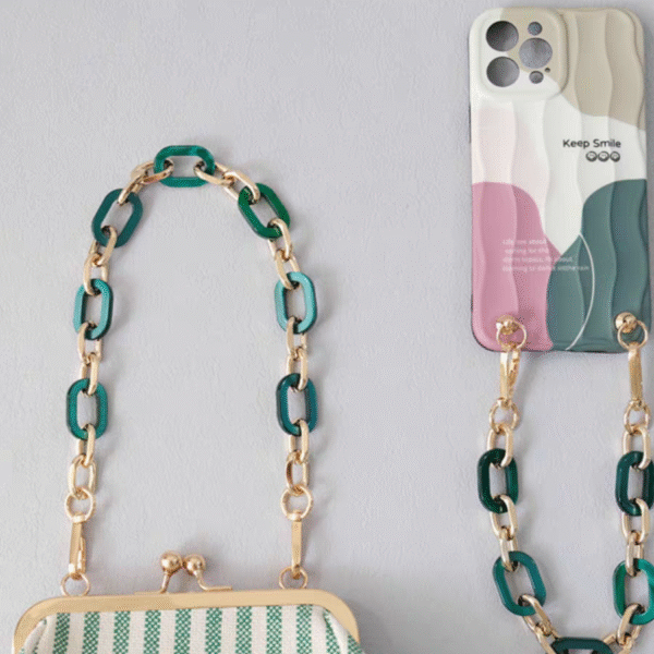 Prism Acrylic & Metal Phone Strap